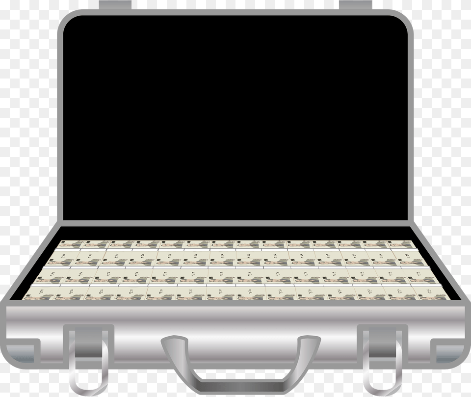 Attache Case Filled With Money Clipart, Bag, Computer, Electronics, Laptop Free Png