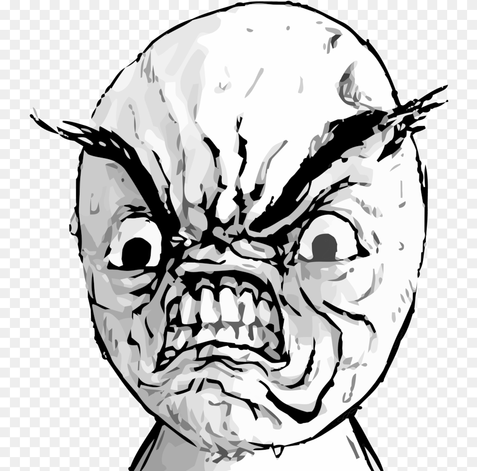 Attack Angry Rage Comic Face, Art, Drawing, Person, Head Free Transparent Png