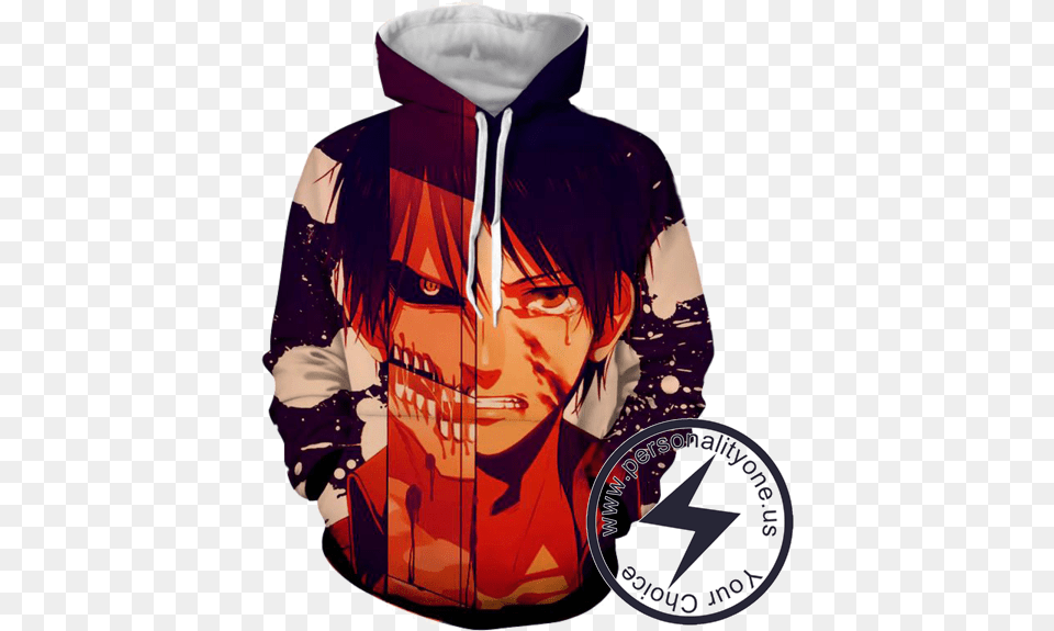 Attack Eren Yeager 3d Attack On Titan Hoodies Attack On Titan Levi Wallpaper Youtube, Hoodie, Clothing, Coat, Sweatshirt Png