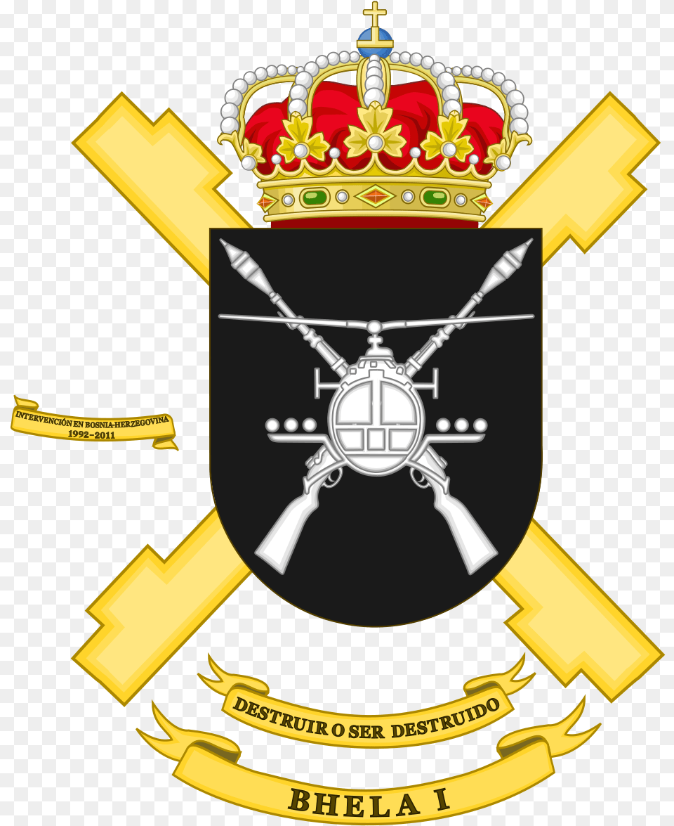 Attack Helicopter Battalion I Spanish Army Transport Coat Of Arms, Accessories, Emblem, Symbol, Jewelry Free Transparent Png