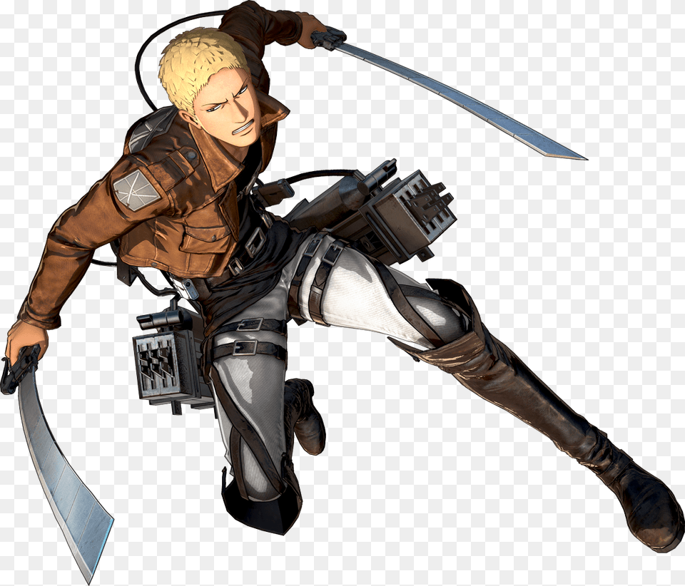 Attack On Titan, Sword, Weapon, Adult, Male Png Image