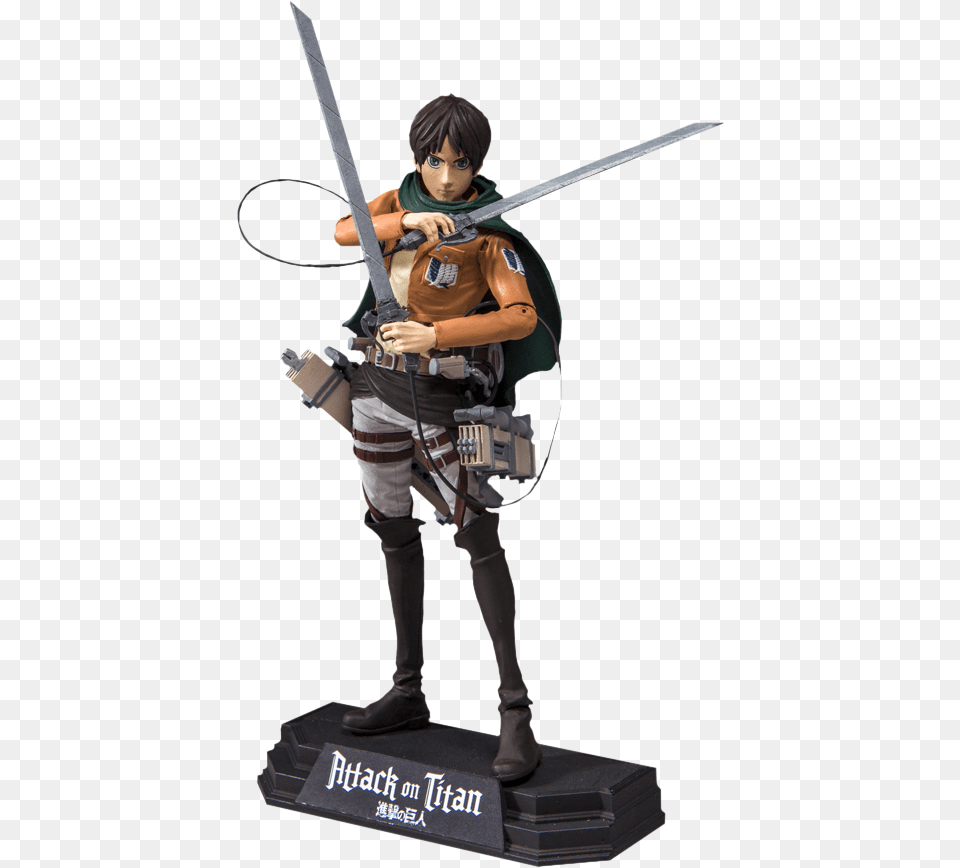 Attack On Titan Attack On Titan Eren Jaeger 7 Action Figure, Adult, Figurine, Male, Man Free Png