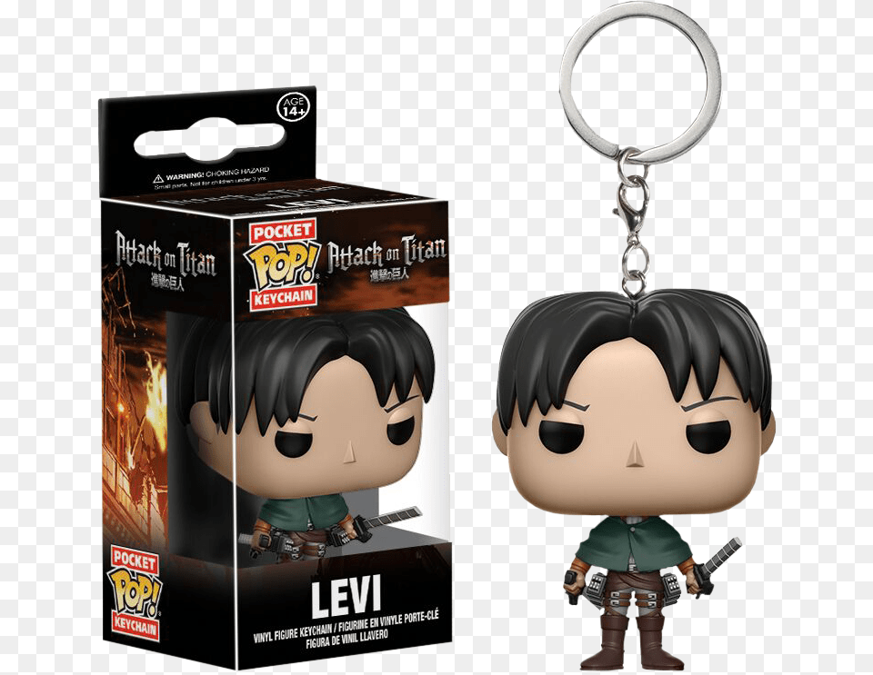 Attack On Titan Attack On Titan Levi Pocket Pop Key Chain, Adult, Female, Person, Woman Free Png