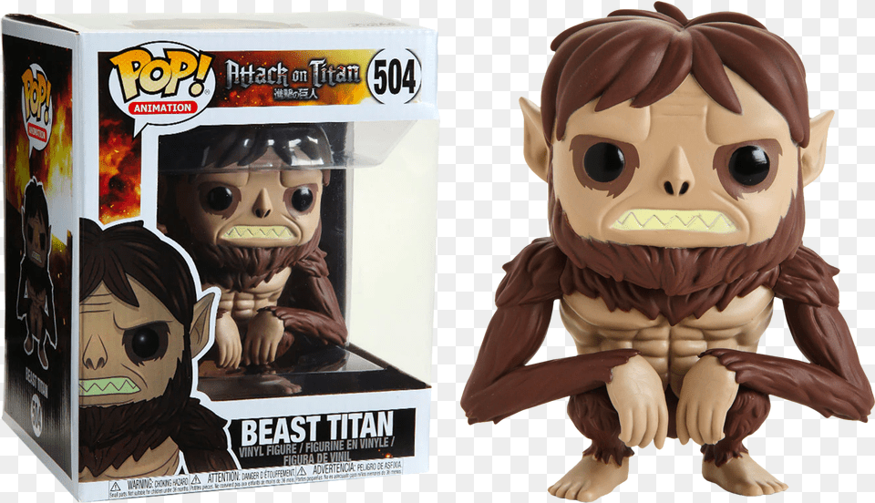 Attack On Titan Beast Titan Funko Pop, Publication, Book, Comics, Baby Png