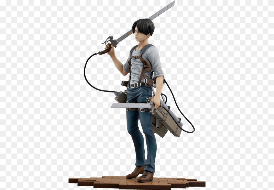 Attack On Titan Brave Act Levi Figure, Adult, Cleaning, Clothing, Male Png Image