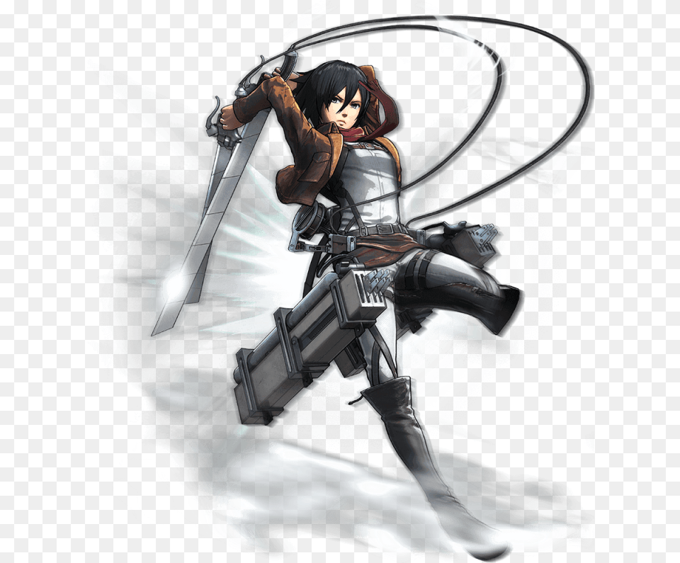 Attack On Titan Mikasa Attack On Titan Art, Book, Comics, Publication, Adult Free Transparent Png