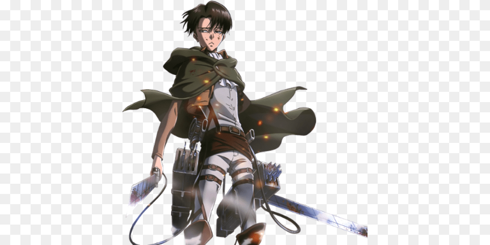 Attack On Titan Team Attack On Titan Costume Levi, Book, Comics, Publication, Person Free Png Download