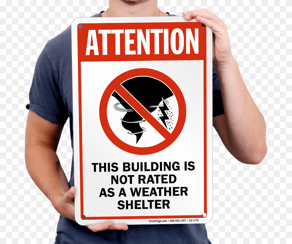 Attention Building Notated Weather Shelter Sign Napier Brown, Symbol, Poster, Person, Man Png Image