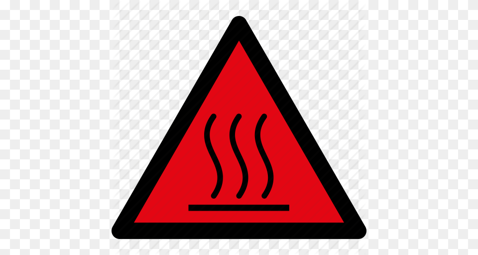 Attention Caution Danger Hazard Hot Surface Warning Icon, Triangle, Sign, Symbol, Road Sign Free Png