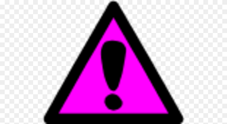 Attention Clipart Craft Projects Symbols Clipartoons Pink Warning Sign, Triangle Free Png