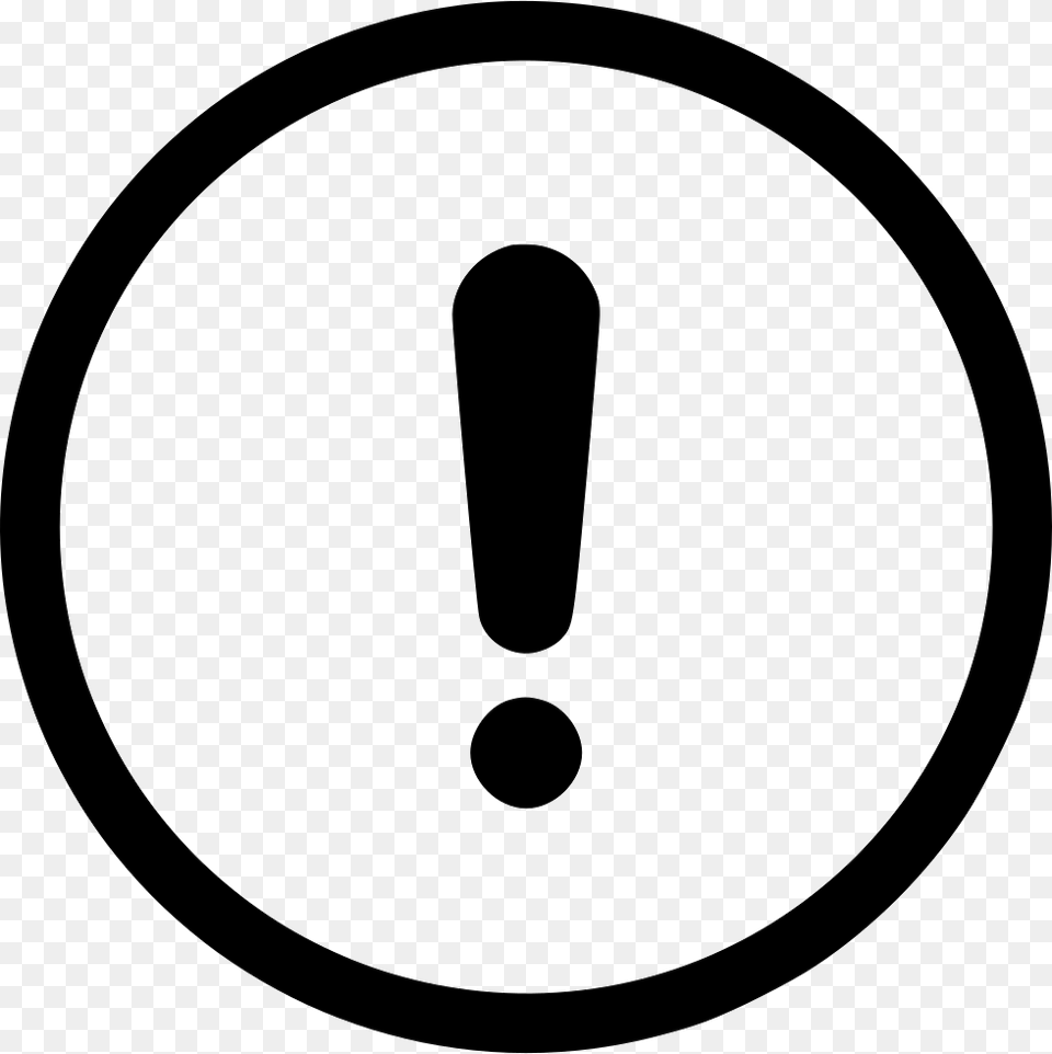 Attention Danger Warning Signal Comments Exclamation Mark Icon Svg, Symbol, Disk, Text Png Image