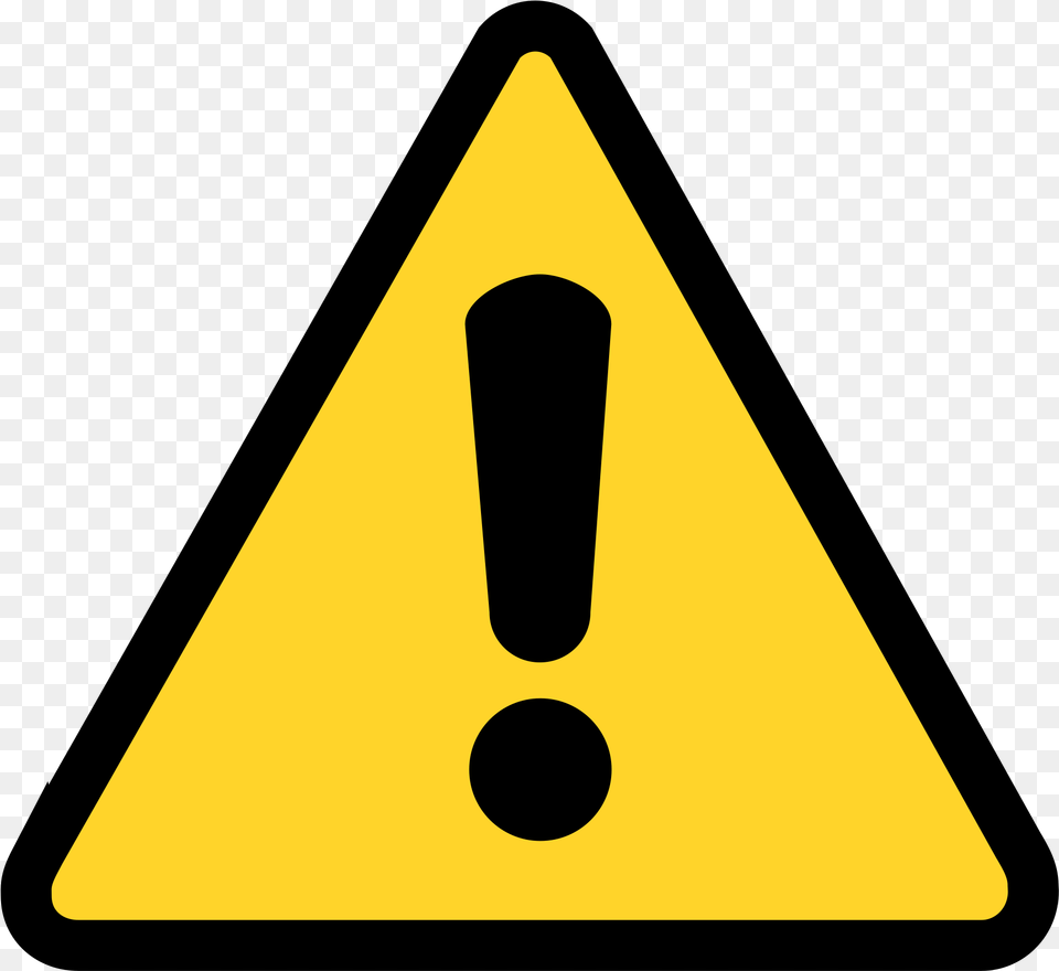 Attention Sign Transparent Clipart Caution Sign, Symbol, Triangle Free Png Download