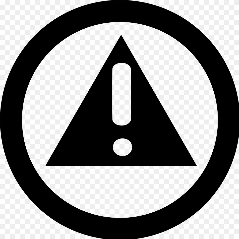 Attention Silhouette, Triangle, Disk, Symbol Png