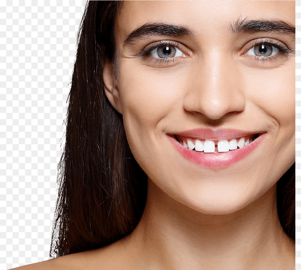 Attractive Smiling Woman With Gap Between Her Front Gap In Teeth, Smile, Dimples, Face, Person Free Transparent Png