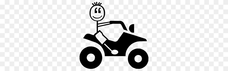 Atv Four Wheeler Dad Family Sticker, Device, Grass, Lawn, Lawn Mower Free Png