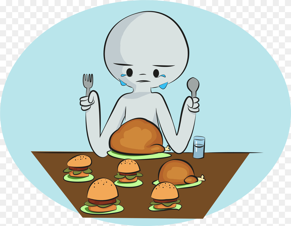 Atypiques Mag Hd Ultra Eating Clipart Pack 6021 Binge Eating Disorder Cartoon, Cutlery, Fork, Food, Meal Free Transparent Png