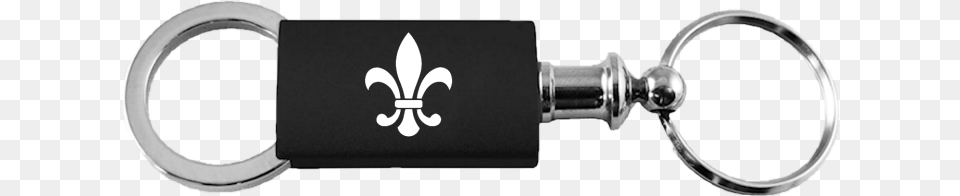 Au Tomotive Gold Fleur De Lis Black Anodized Aluminum Keychain, Smoke Pipe Free Transparent Png