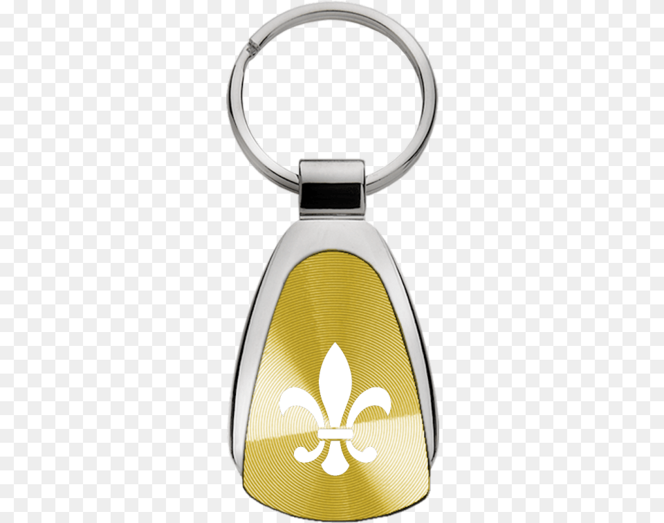 Au Tomotive Gold Fleur De Lis Gold Teardrop Key Fob Mazda Keychain, Accessories Png Image
