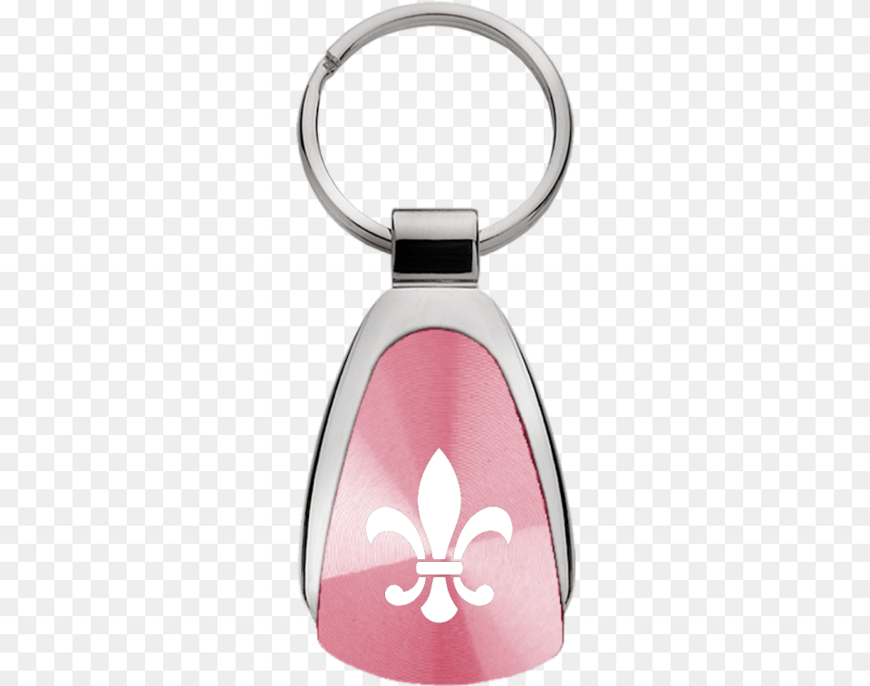 Au Tomotive Gold Fleur De Lis Pink Teardrop Key Fob Keychain, Accessories, Bag, Handbag Free Transparent Png