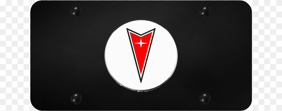 Au Tomotive Gold Pontiac Logo Chrome On Black Plate Emblem, Symbol Free Transparent Png
