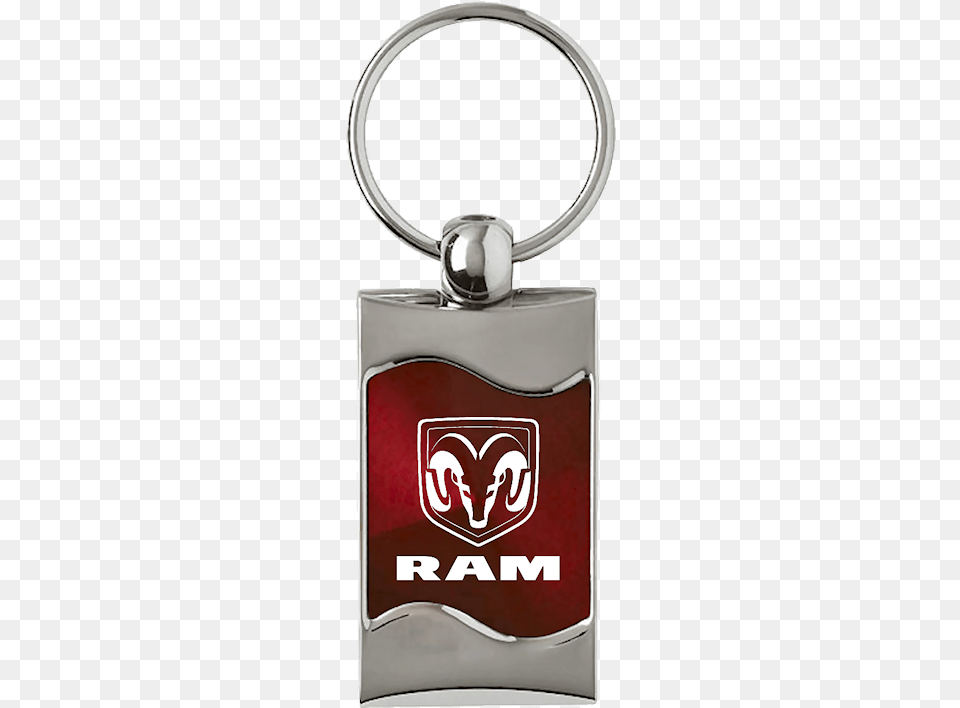 Au Tomotive Gold Ram Logo Rectangular Wave Burgundy Keychain, Accessories, Bottle, Smoke Pipe Png