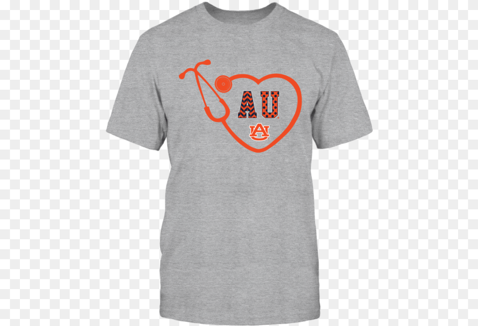 Auburn Tigers Heart Stethoscope Patterned Letters Shirt Texas Longhorns Girls T Shirt, Clothing, T-shirt Free Png