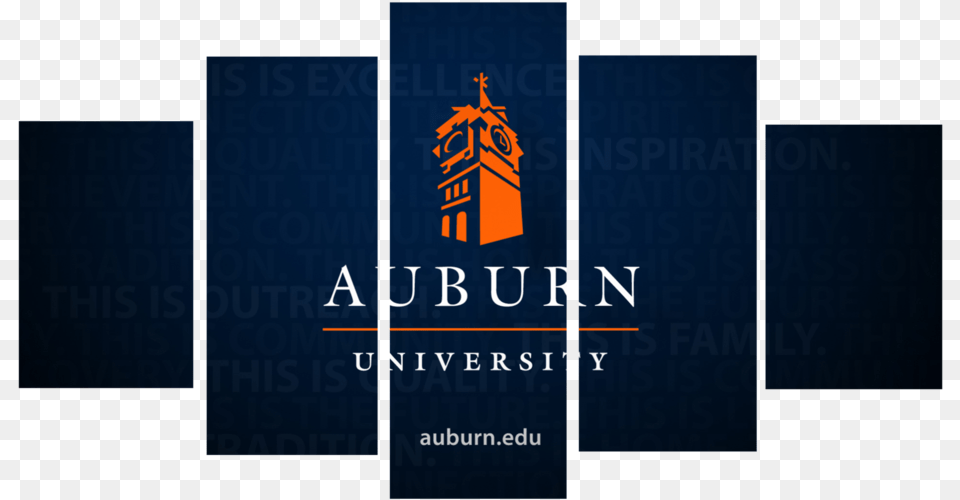 Auburn University Logo 5 Pieces Canvas Auburn University, Book, Publication, Bottle, Advertisement Free Png Download