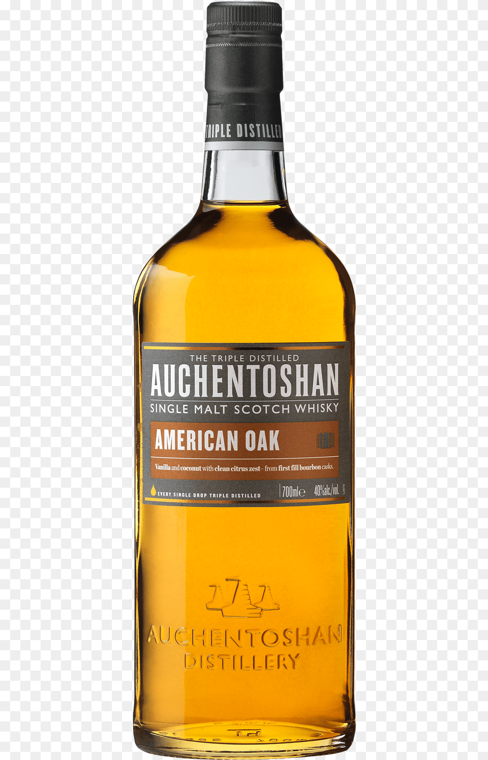 Auchentoshan American Oak, Alcohol, Beverage, Liquor, Whisky Free Png