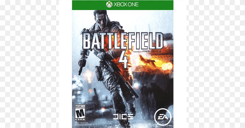 Auction Battlefield 4 Game Xbox One, Advertisement, Poster, Adult, Male Free Png