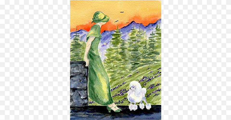 Auction Caroline39s Treasures Poodle Painting Print Plaque, Art, Adult, Bride, Female Free Transparent Png