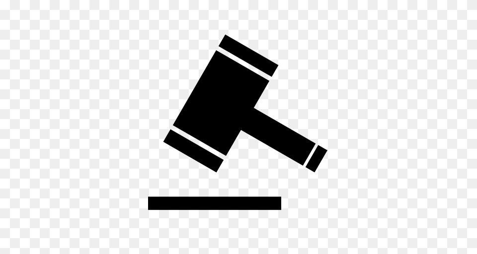 Auction Court Gavel Icon With And Vector Format For, Gray Free Transparent Png