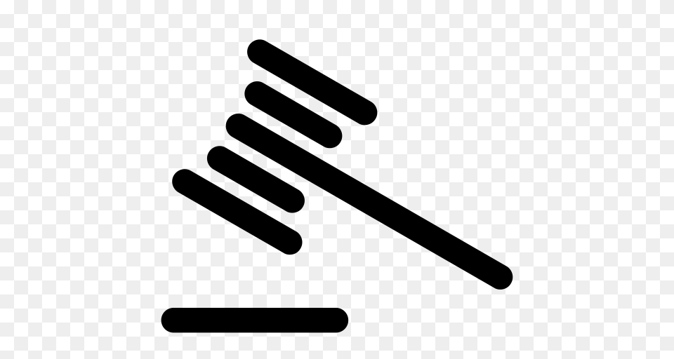Auction Hammer Court Gavel Icon With And Vector Format, Gray Png Image