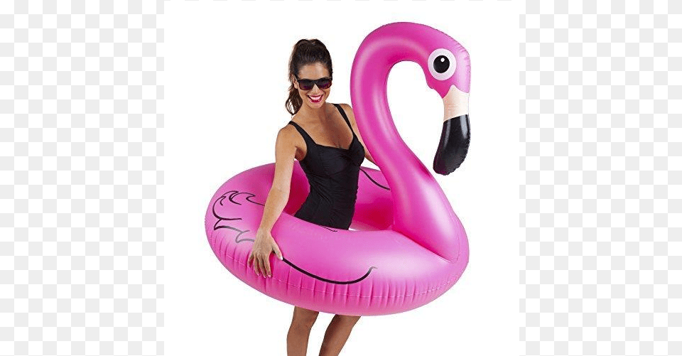 Auction Pembe Flamingo, Adult, Female, Inflatable, Person Png