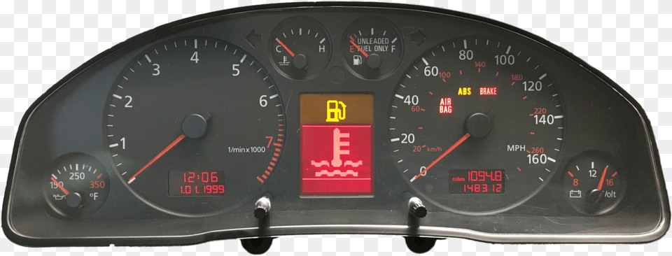 Audi Lcd Replacement Speedometer, Car, Gauge, Transportation, Vehicle Free Png Download