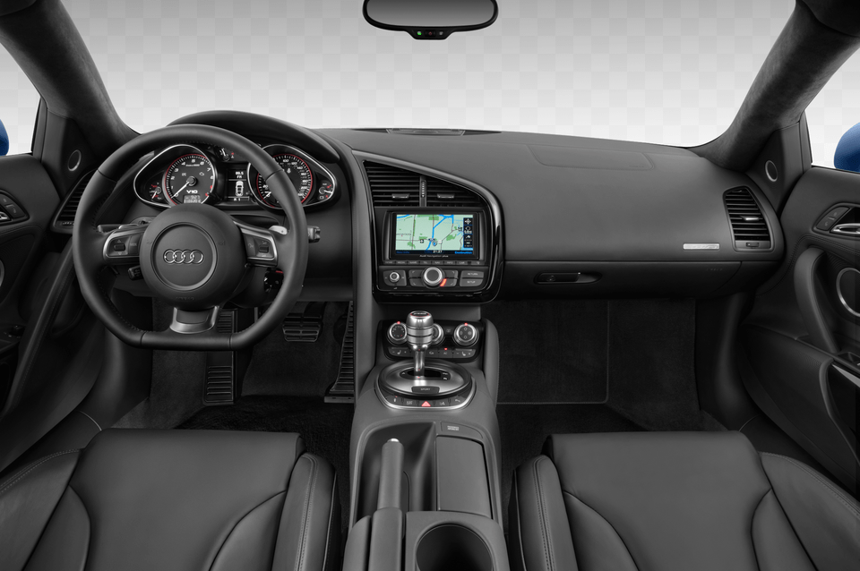 Audi R8 2010 Black, Car, Transportation, Vehicle, Chair Png Image