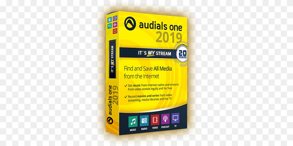 Audials One 2019, Advertisement, Poster, Scoreboard Png Image