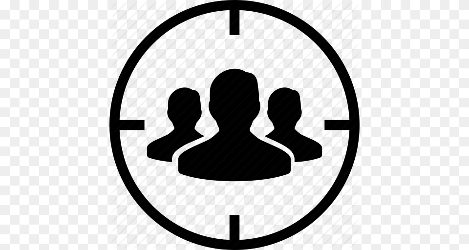 Audience Audiences Business Focus Market Target Icon, Silhouette, Person Png Image
