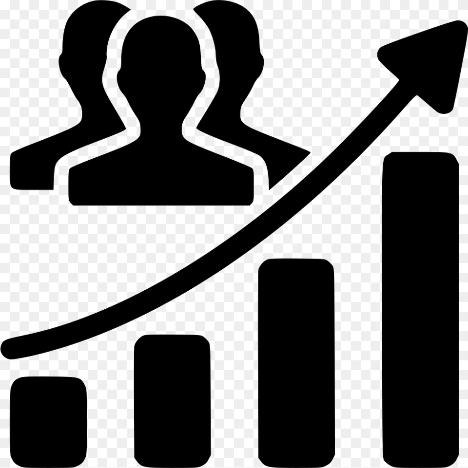 Audience Growth Chart Audience Growth Icon, Stencil, Device, Tool, Grass Free Transparent Png
