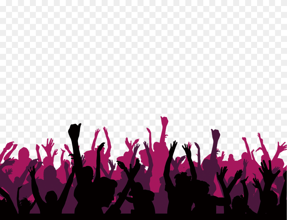 Audience Stage Orchestra Silhouette Applause Cheering, Concert, Crowd, Person, Urban Free Transparent Png