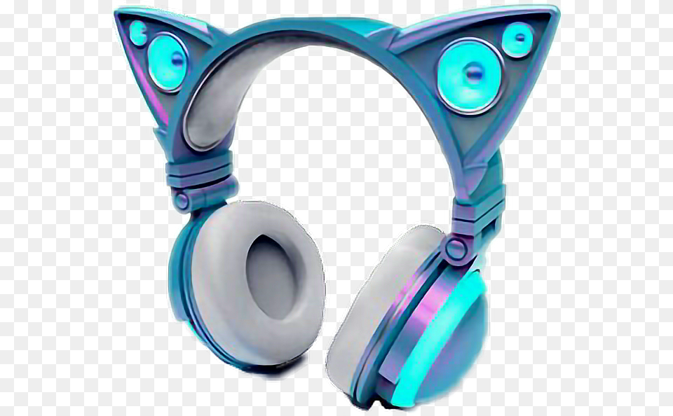 Audifonos Azules Ariana Pastel Cat Ear Headphones, Electronics Png Image