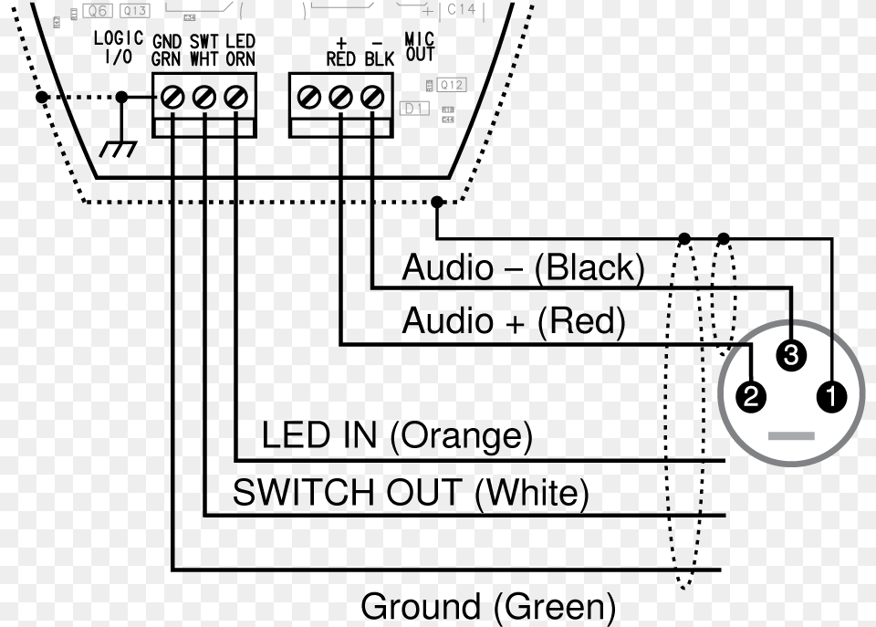 Audio And Logic Ground Are Connected At Microphone Diagrama De Microfono Shure, Text Free Png