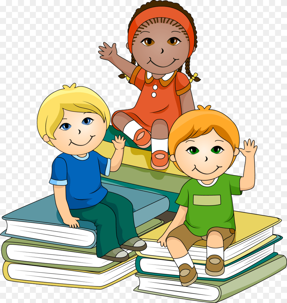 Audio Book Clipart Clip Art Children, Comics, Publication, Baby, Person Png Image