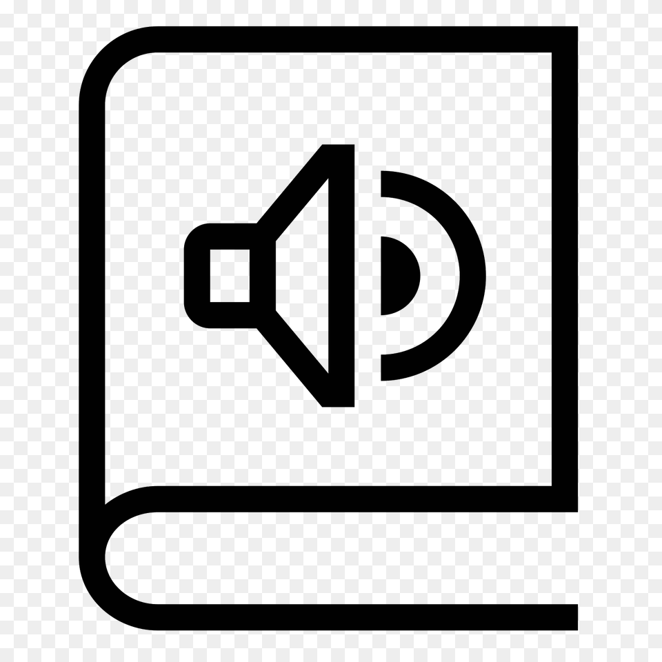 Audio Book Icon, Gray Png Image