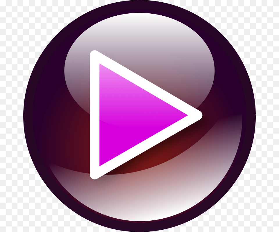 Audio Button Pink Flat Audio Button, Triangle Png