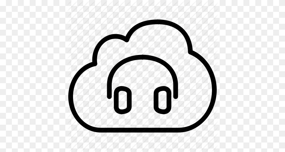 Audio Cloud Head Headphones Listen Music Phones Podcast Icon, Bag, Accessories, Handbag, Backpack Png Image