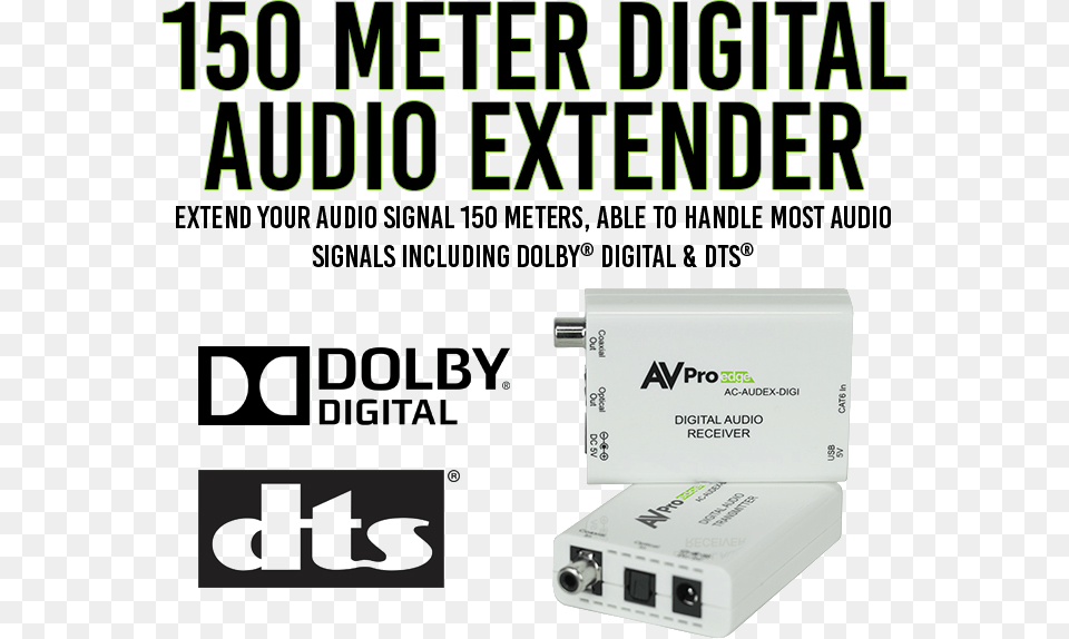 Audio Extender Over Cat Dolby Digital, Adapter, Electronics, Hardware, Business Card Png Image