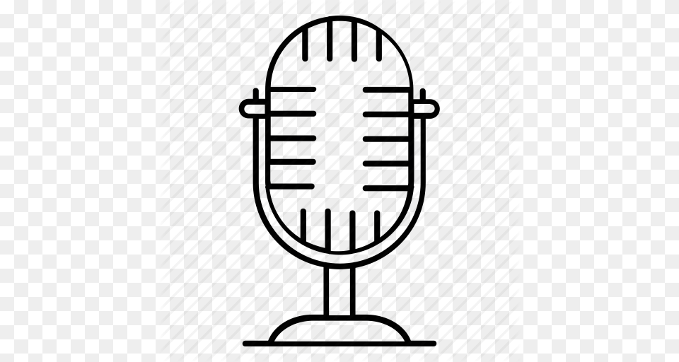 Audio Mic Microphone Sound Vintage Mic Icon, Electrical Device, Glass Free Transparent Png