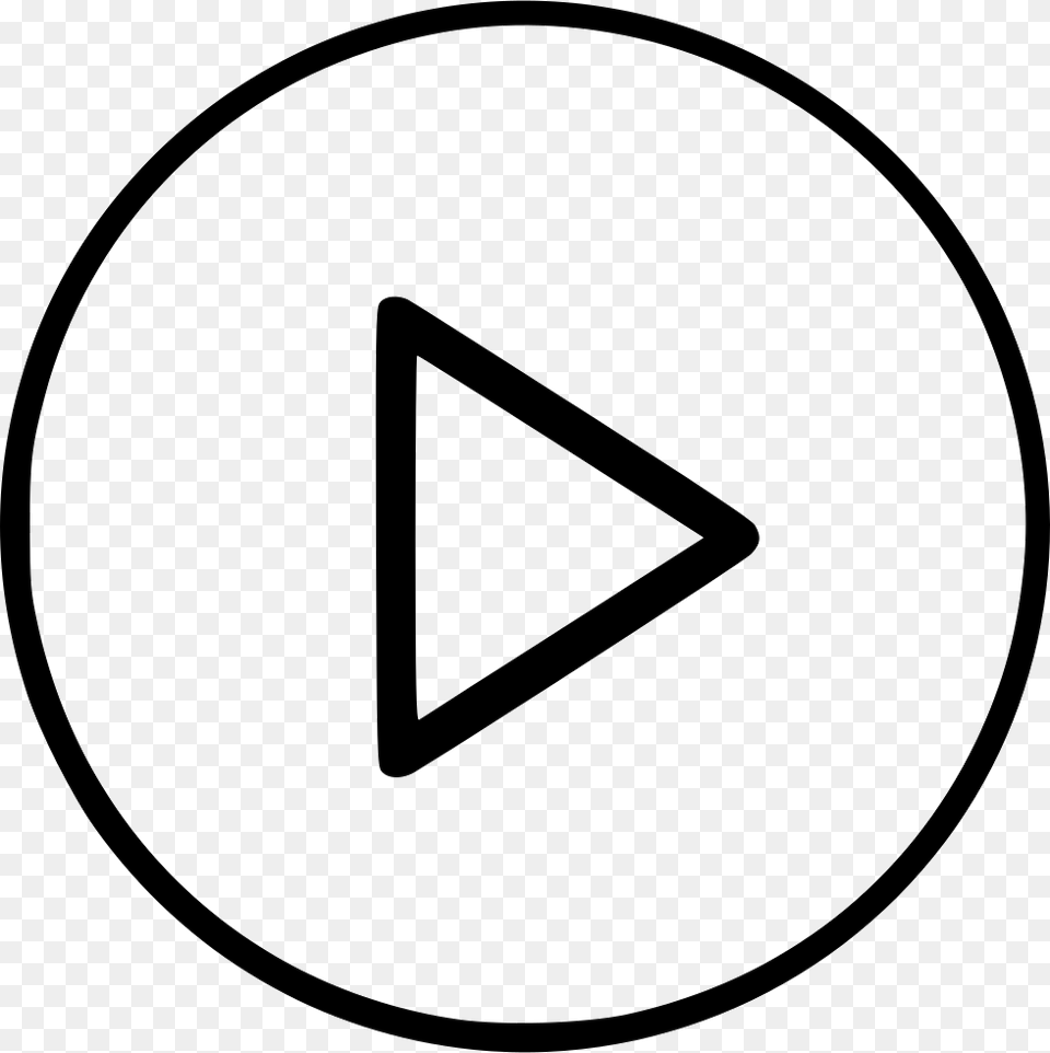 Audio Movie Play Video Watch Icon Download, Triangle, Symbol, Sign Free Transparent Png