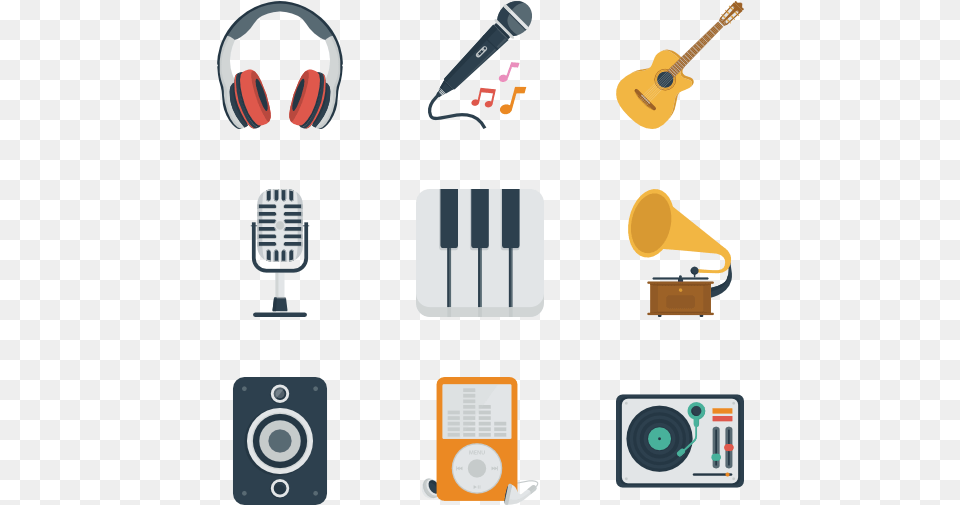 Audio Set Audio Icons, Electrical Device, Microphone, Guitar, Musical Instrument Png