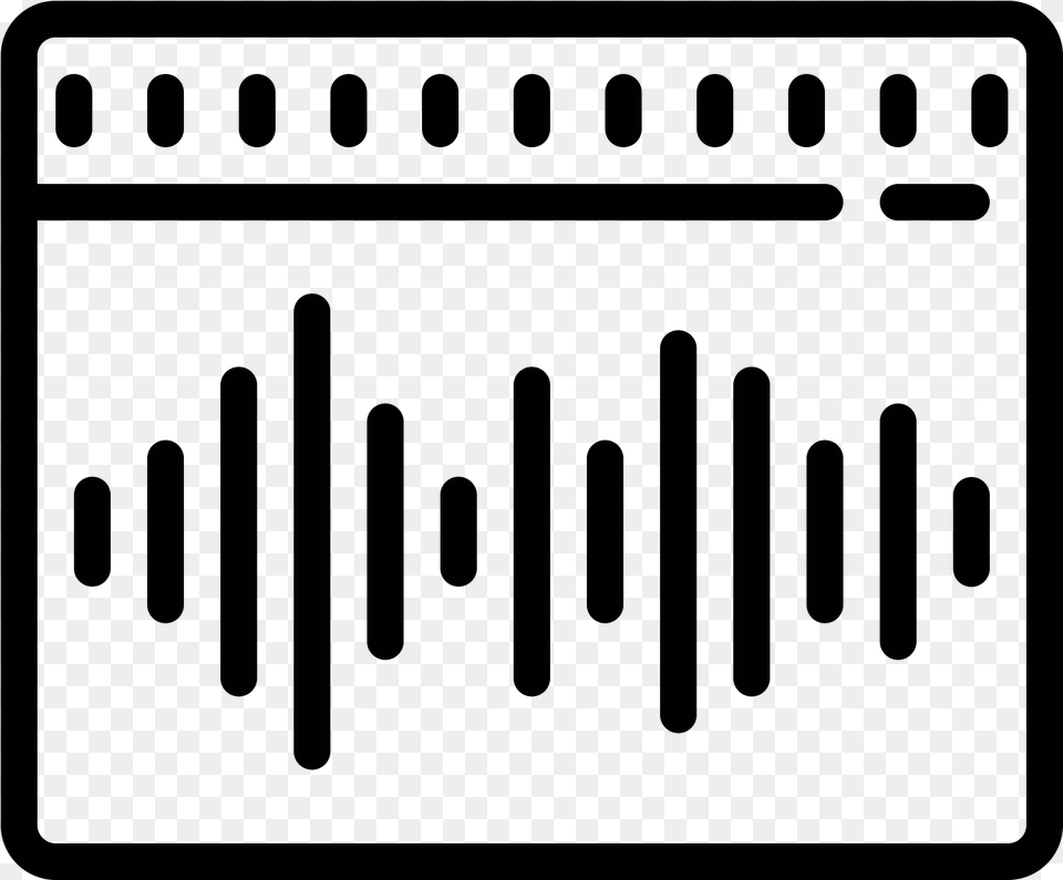 Audio Wave 2 Icon, Gray Free Png